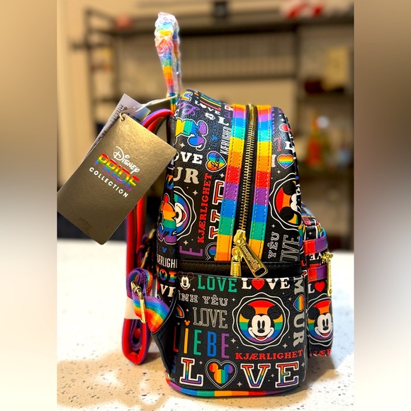 Disney Parks Mickey Mouse Loungefly Mini Backpack Disney Pride New with Tags - Picture 3 of 5